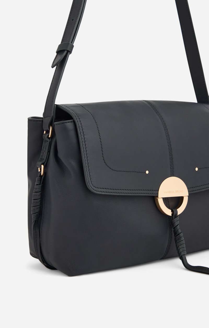Large Leather Othilia Bag Smooth lambskin, adjustable strap Black Vanessa Bruno