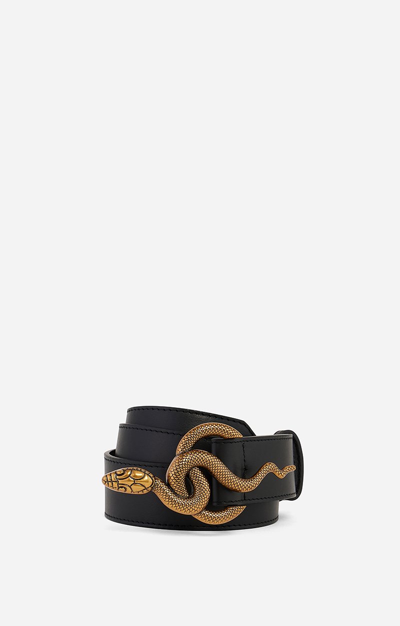 Black Cl&eacute;o Leather Belt 35Mm Made in Italy Black Vanessa Bruno