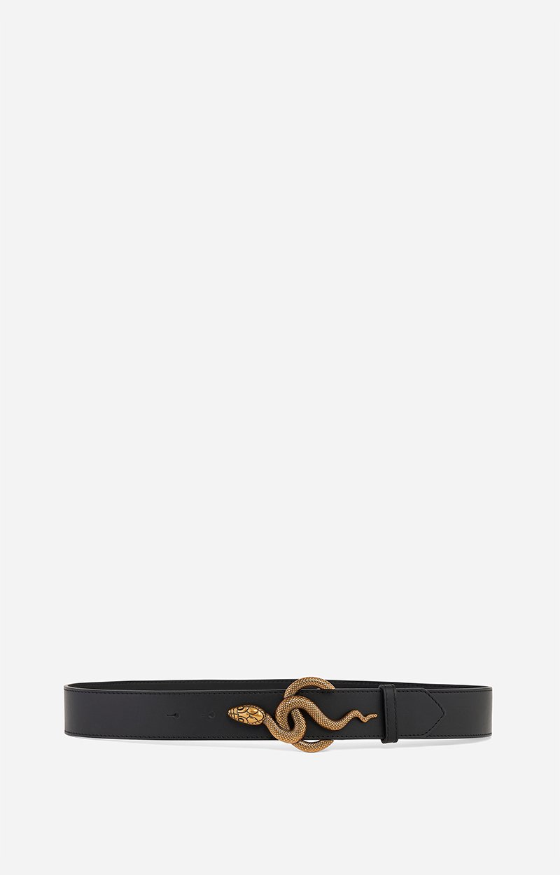 Black Cl&eacute;o Leather Belt 35Mm Made in Italy Black Vanessa Bruno
