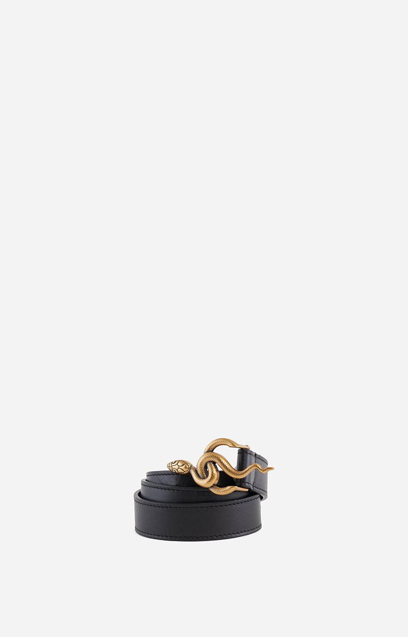 Black Cl&eacute;o Leather Belt 25Mm, Smooth Leather