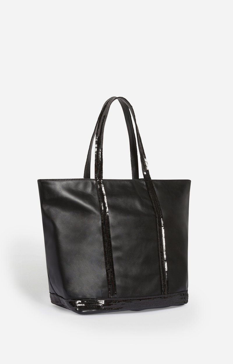 Smooth Leather L Zipped Cabas Tote Shoulder carry, zip closure Black Vanessa Bruno