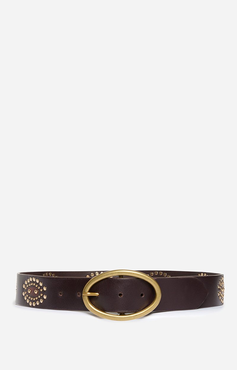 Brown Iris Leather Belt 40Mm Vegetable-Tanned Leather Mahogany Vanessa Bruno