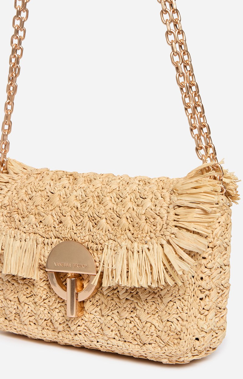 Small Raffia Moon Bag Made in Madagascar Natural Vanessa Bruno