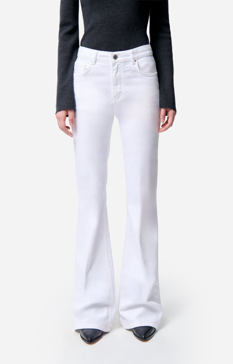 Ethan Jeans High-Waisted, Flare Cut White Vanessa Bruno