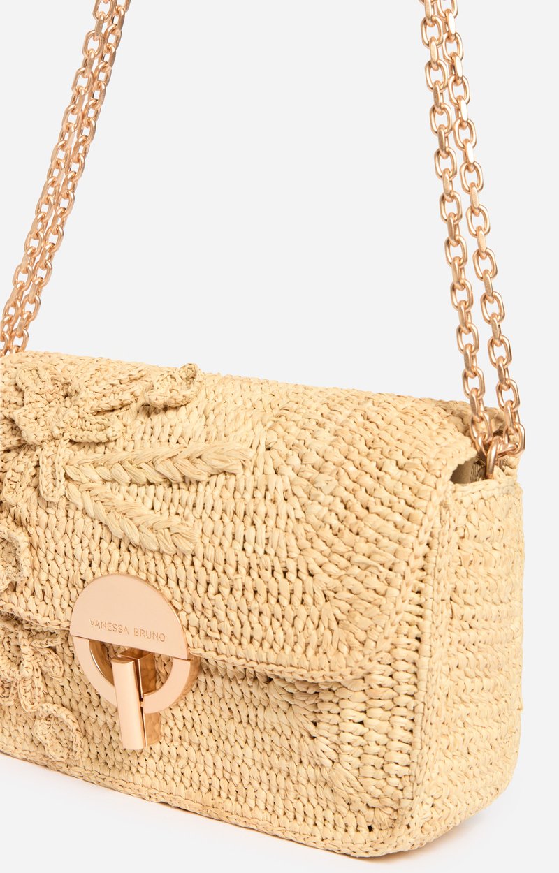 Medium Raffia Moon Bag Made in Madagascar Natural Vanessa Bruno
