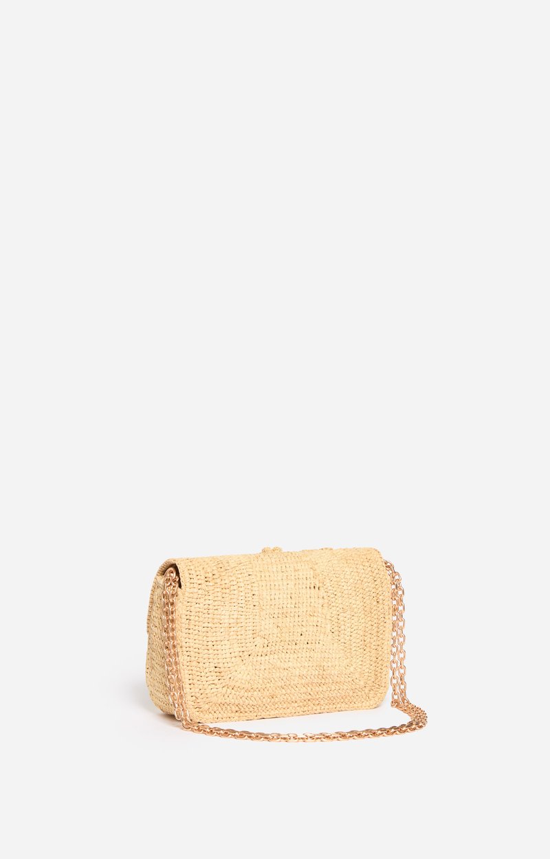 Medium Raffia Moon Bag Made in Madagascar Natural Vanessa Bruno