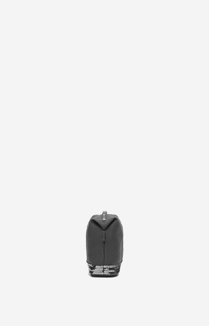 Canvas Small  Zipped Clutch Canvas & Sequins ANTHRACITE Vanessa Bruno