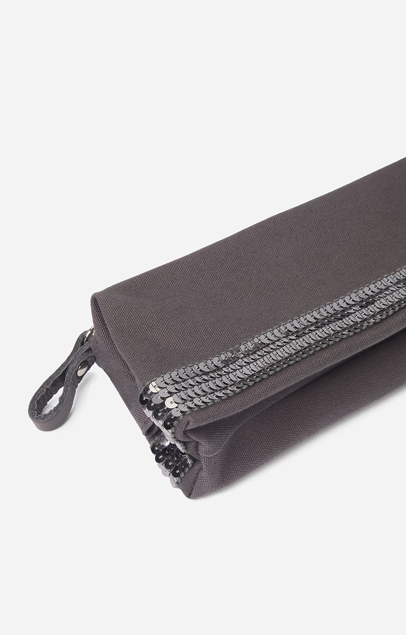 Canvas Pencil Case Canvas & Sequins ANTHRACITE Vanessa Bruno