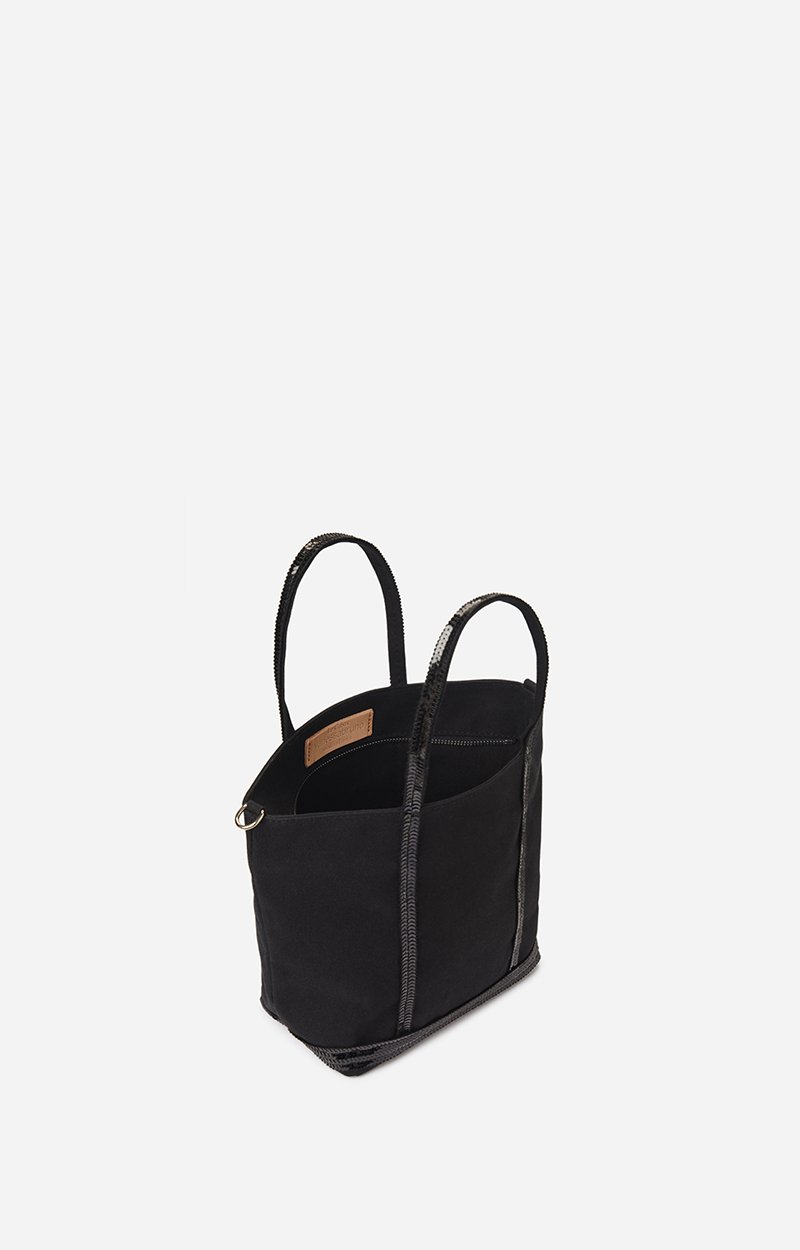 Canvas S Zipped Cabas Tote Hand or crossbody carry, zip closure Black Vanessa Bruno