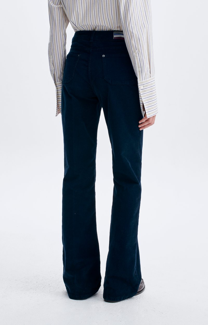 Dompay Flare Pants Corduroy Navy Blue Vanessa Bruno
