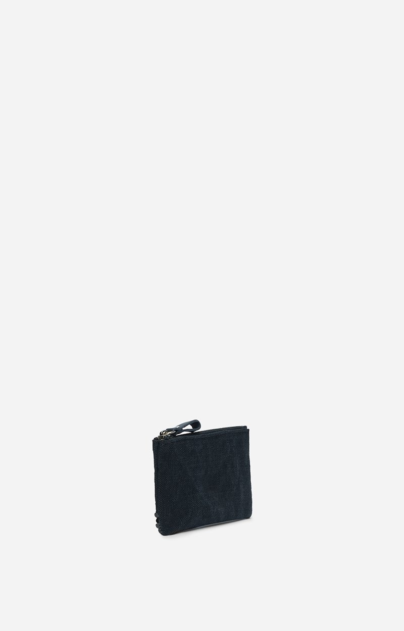 Linen Small  Zipped Clutch Linen & Sequins Black Vanessa Bruno