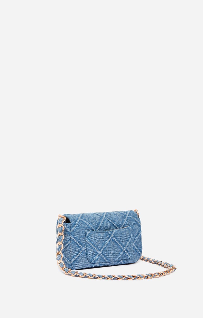 Small Denim Moon Bag 100% Cotton BLUE Vanessa Bruno
