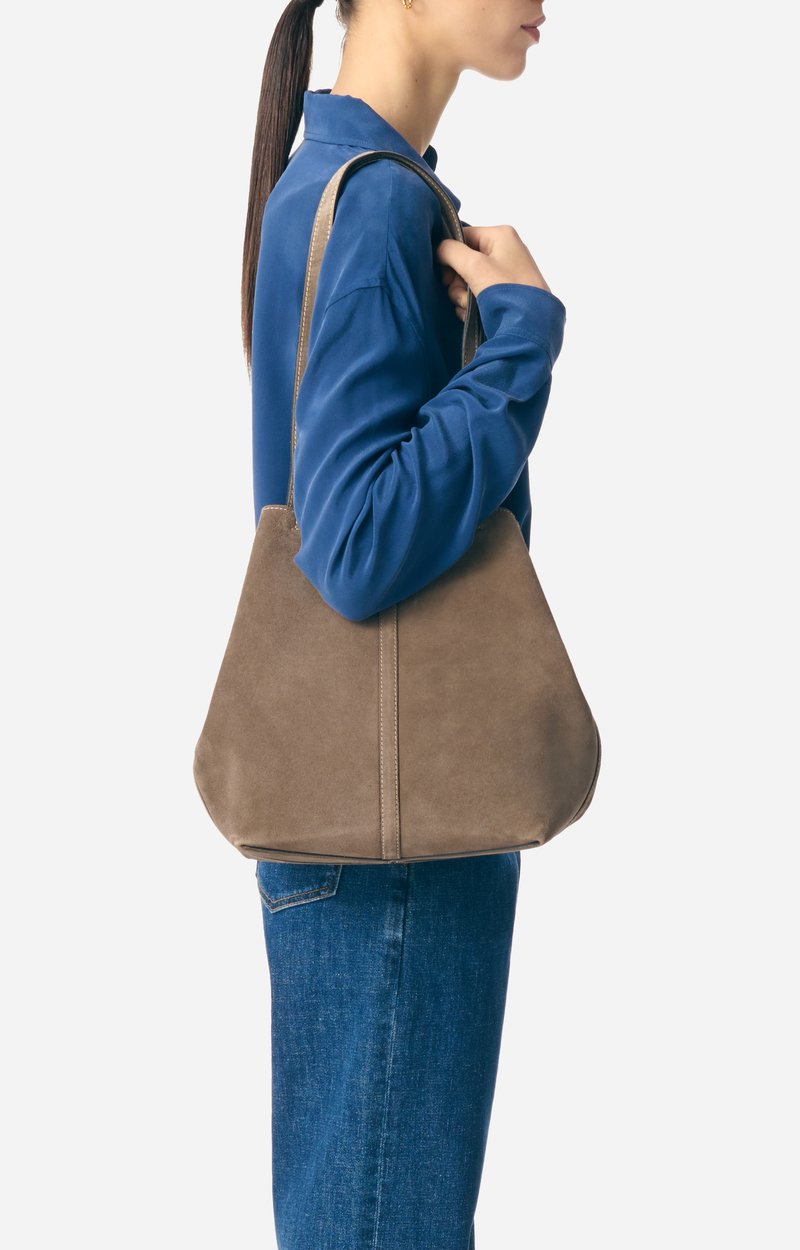 Small Calf Leather Daily Tote Cowhide leather, made in Italy Mole Vanessa Bruno