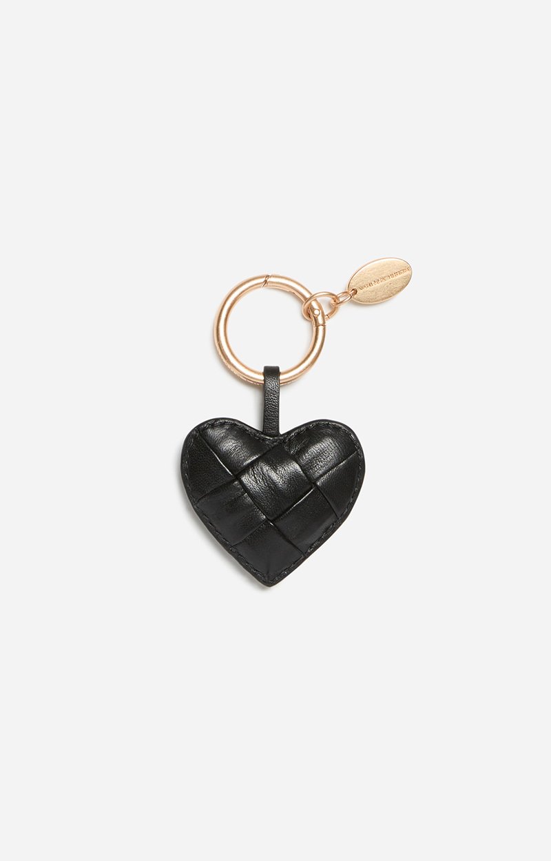 Leather Heart Charm, 100% lamb leather
