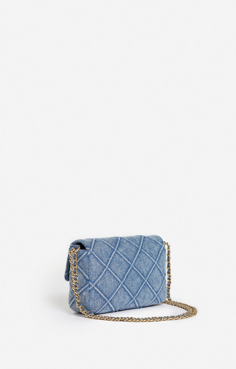 Medium Denim Moon Bag Quilted denim cotton BLUE Vanessa Bruno