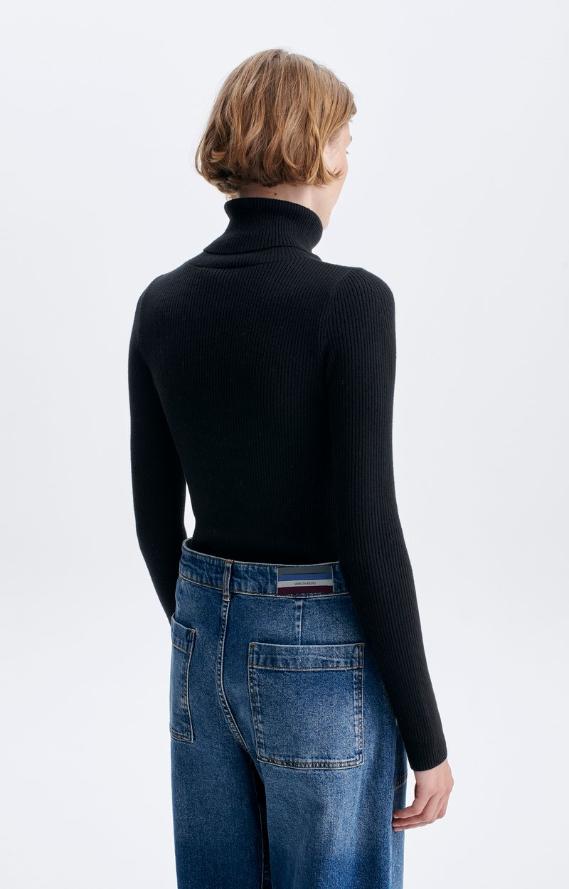 Fontenille Sweater In merino wool and cotton Black Vanessa Bruno