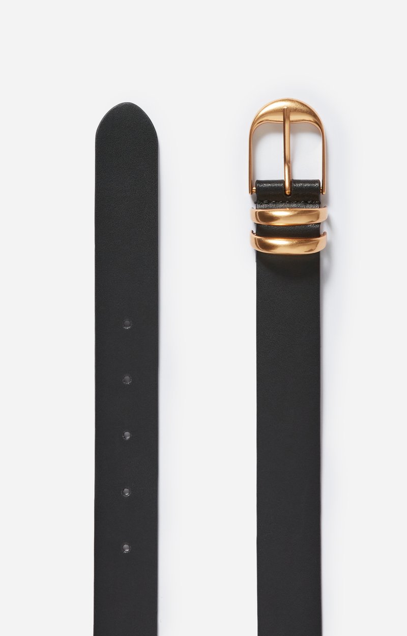 Black Smooth Leather Belt 30Mm Cowhide leather Black Vanessa Bruno