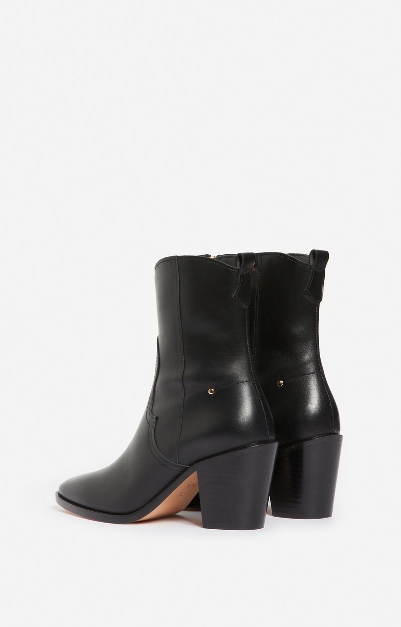 Leather Cowboy Boots Made in Portugal Black Vanessa Bruno
