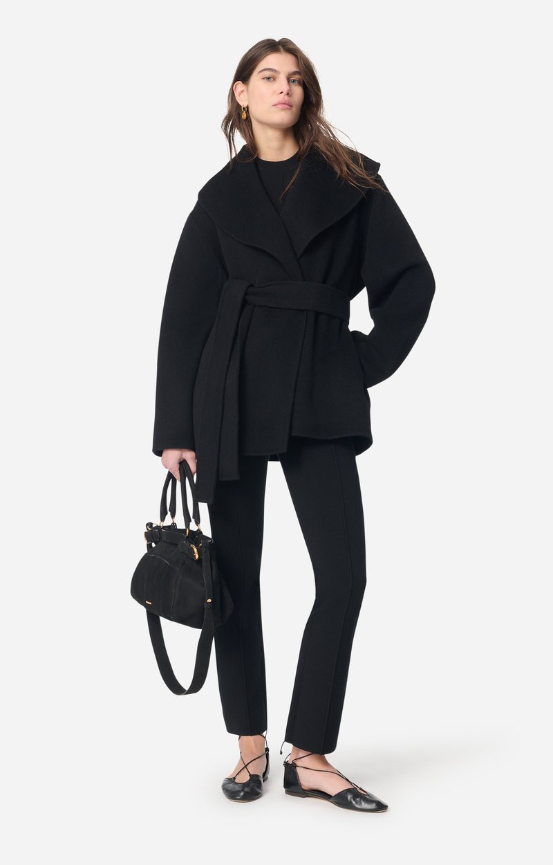Gracie Coat Wool And Polyamide Black Vanessa Bruno