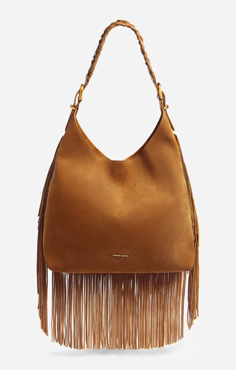 Large Calf Leather Jess Hobo Bag, Cowhide leather, made in Italy