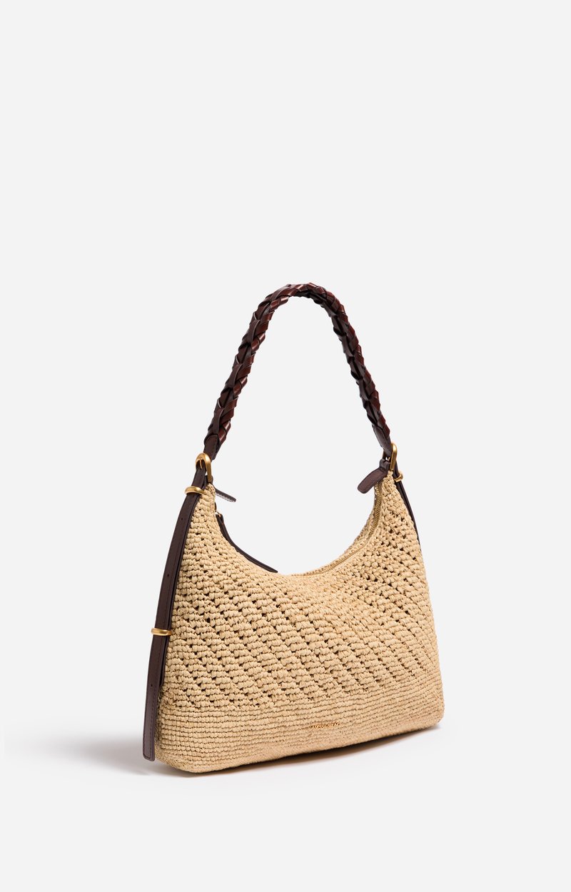 Small Jess Raffia Hobo Bag Made in Madagascar Natural Vanessa Bruno