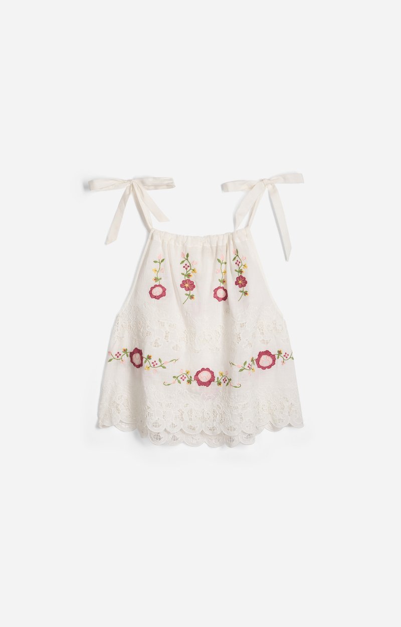Hazel Blouse Cotton & Embroidery ECRU/PINK Vanessa Bruno