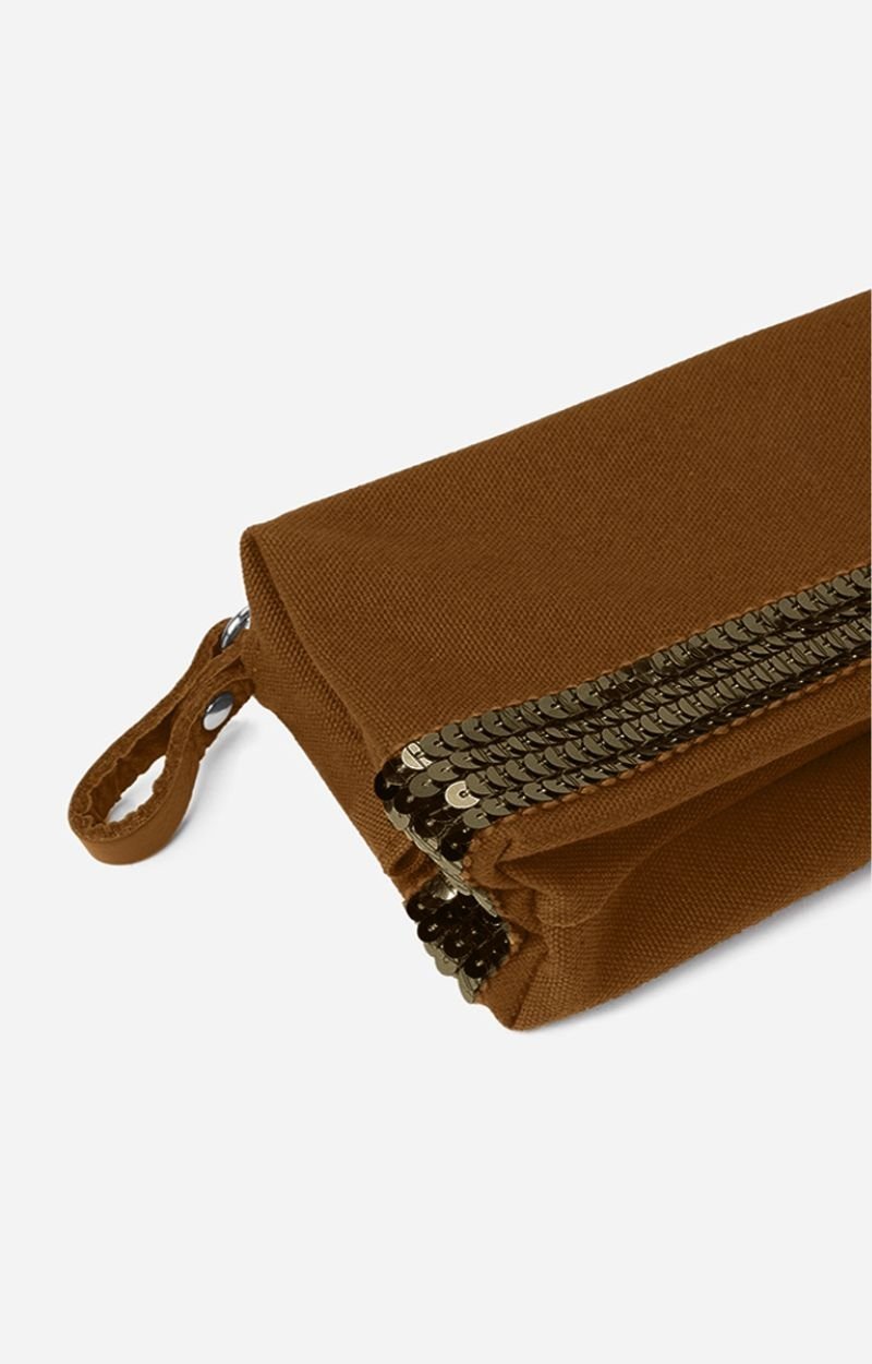 Canvas School Pouch Sequined cotton canvas, pencil case size Wimbledon Vanessa Bruno