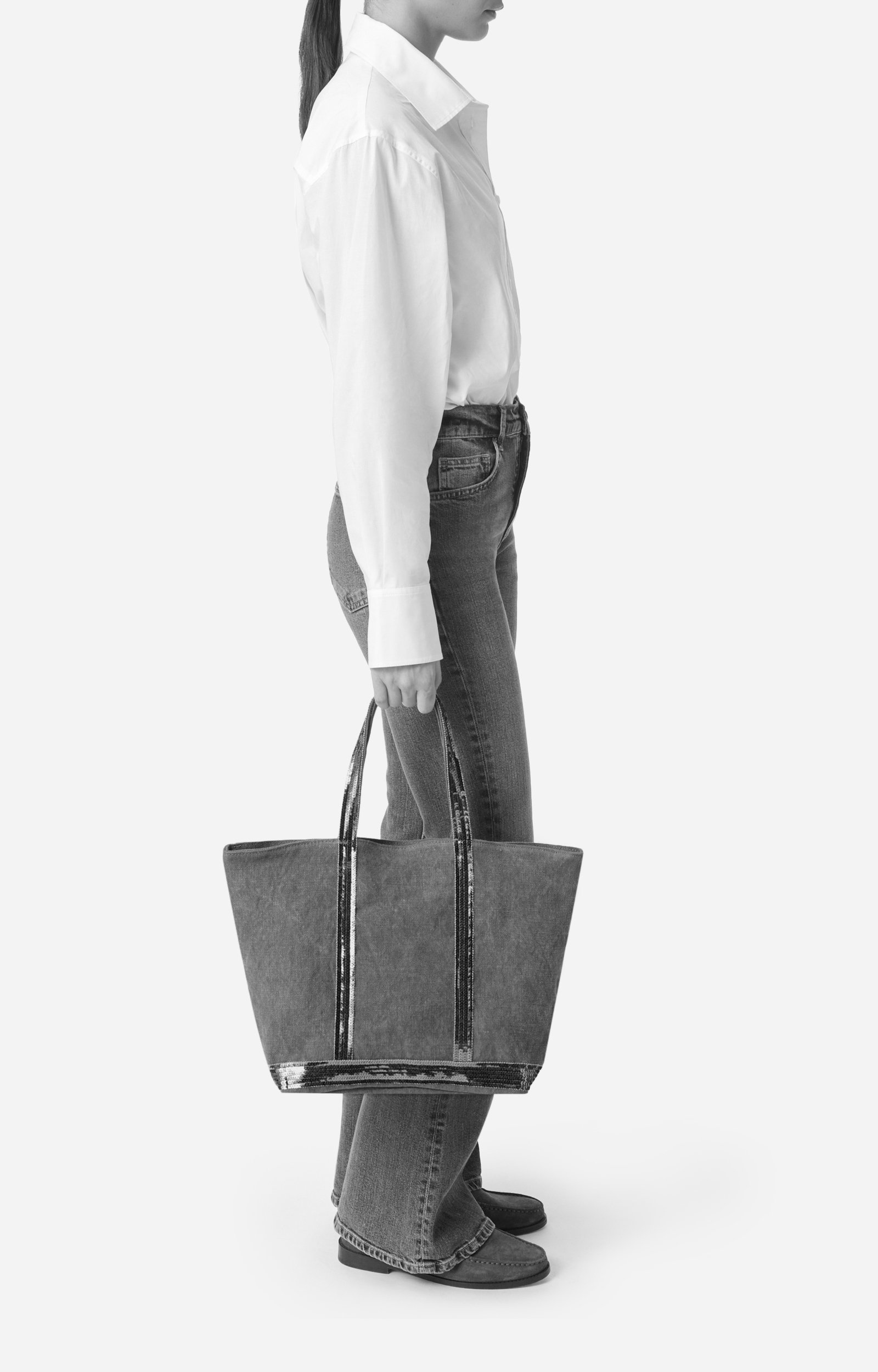 Linen M Zipped Cabas Tote Made in France, Shoulder bag Estragon Vanessa Bruno