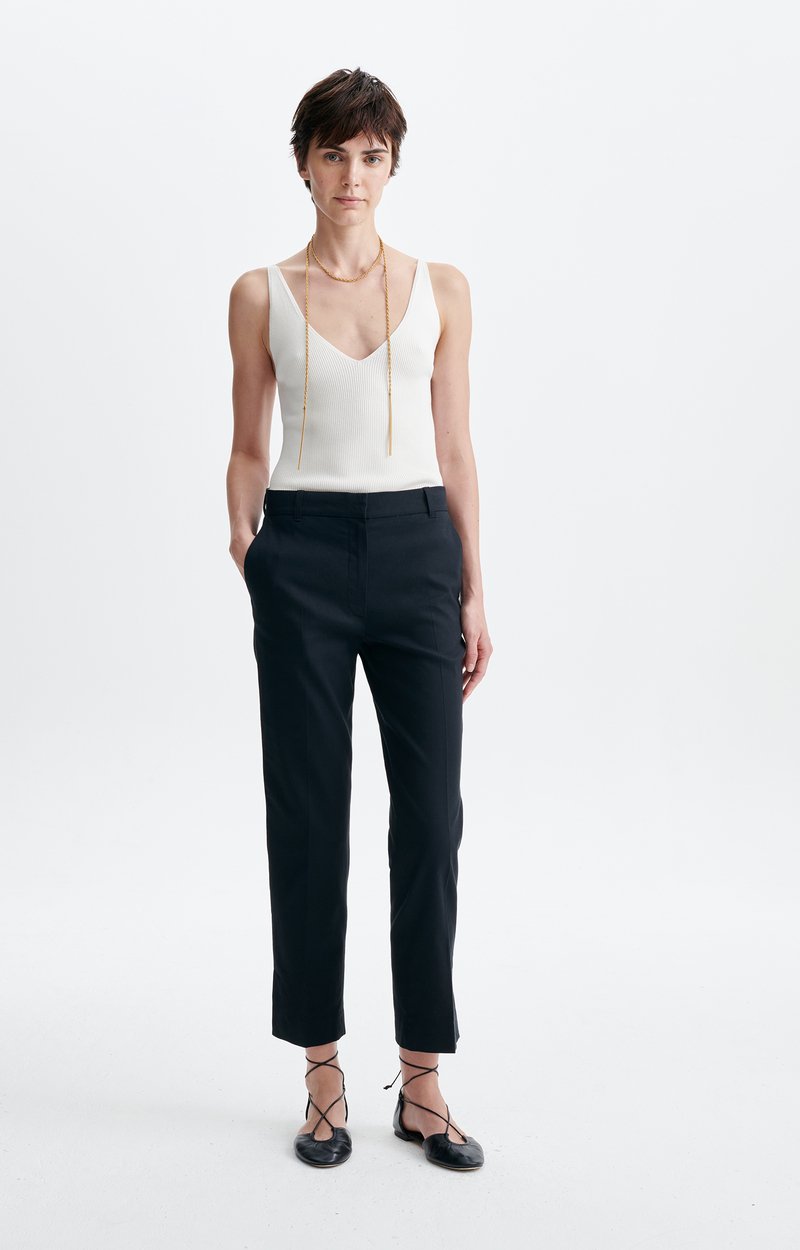 Gandiel Flared Pants, Linen and cotton, high-waisted, flared cut
