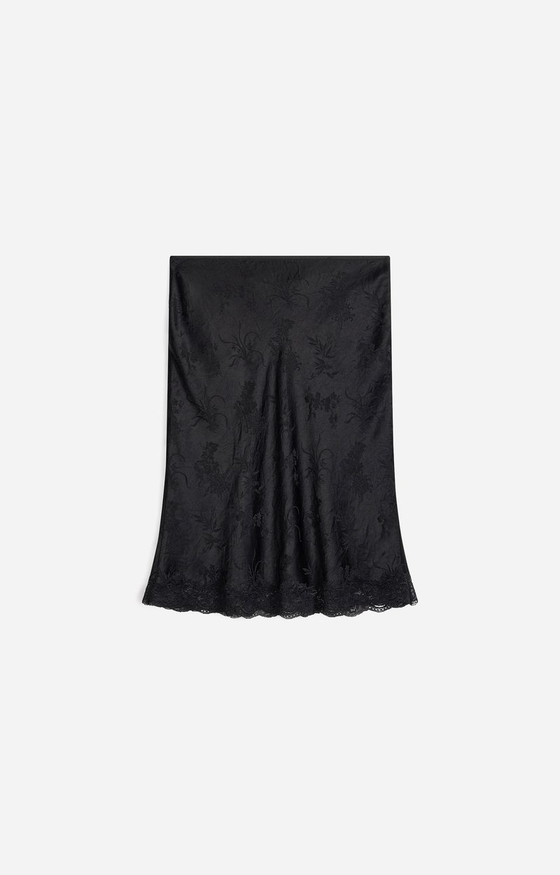 Hasna Jacquard Skirt Floral jacquard, lace, midi length Black Vanessa Bruno