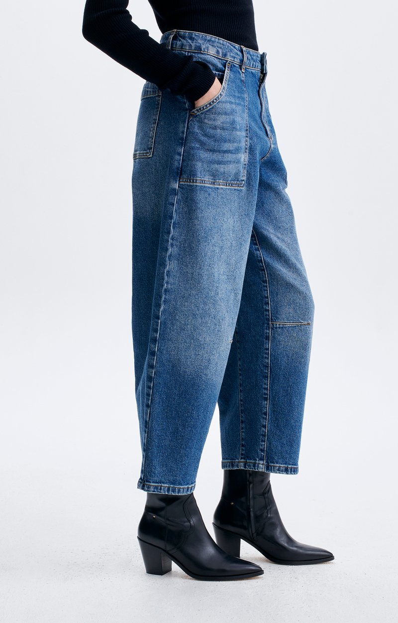 Cargo Pants Cotton denim, wide cut, cargo pockets France Vanessa Bruno
