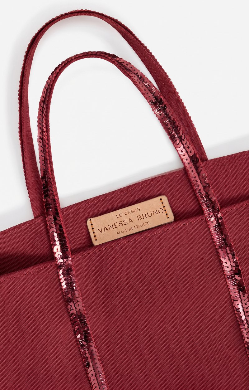Canvas S Zipped Cabas Tote In canvas & sequins Goji Vanessa Bruno