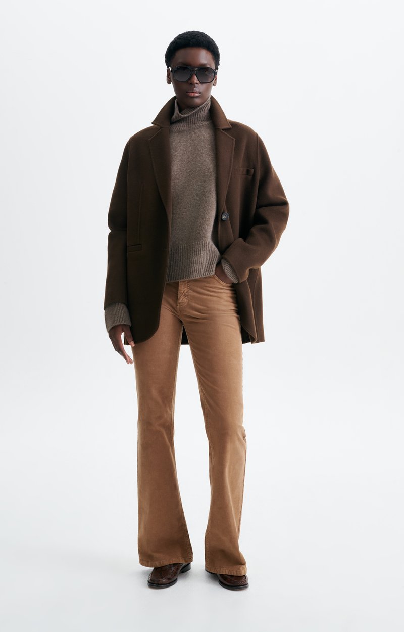 Marc Jacket Oversized jacket in double-face wool CHOCOLATE Vanessa Bruno