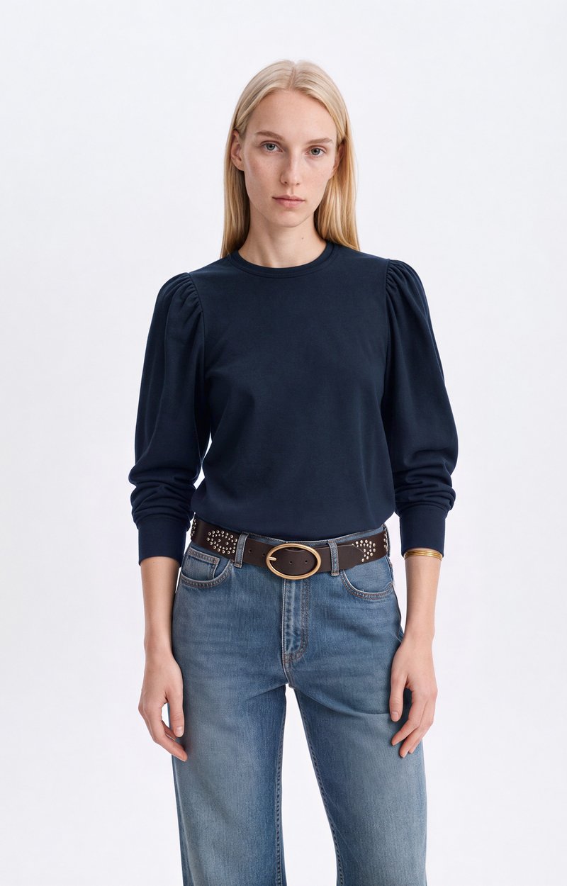Hei T-shirt Long-sleeve T-shirt, gathered shoulders Navy Blue Vanessa Bruno