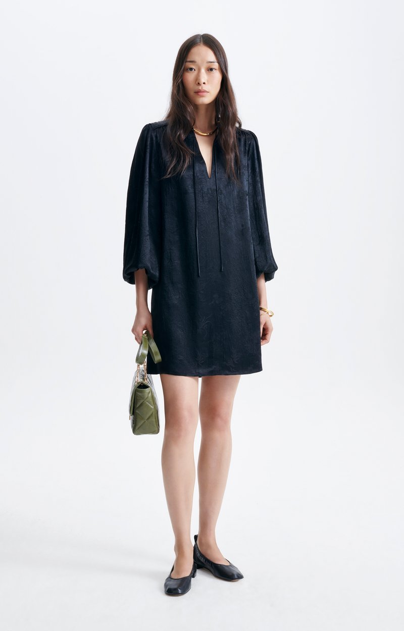 Hina Dress Short acetate jacquard dress Black Vanessa Bruno