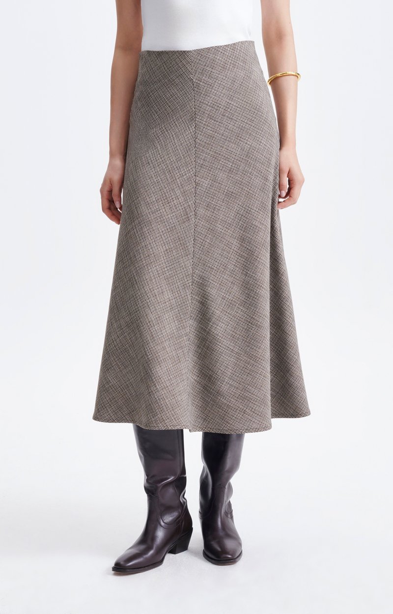 Boushra Skirt Flared midi skirt, bias cut Classic Brown Vanessa Bruno
