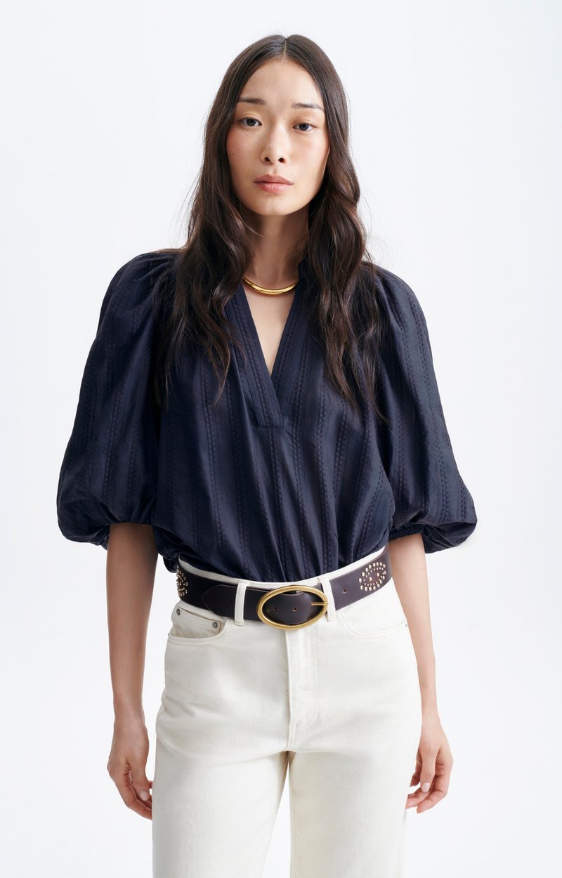 Bell Blouse Bohemian cotton blouse Navy Blue Vanessa Bruno