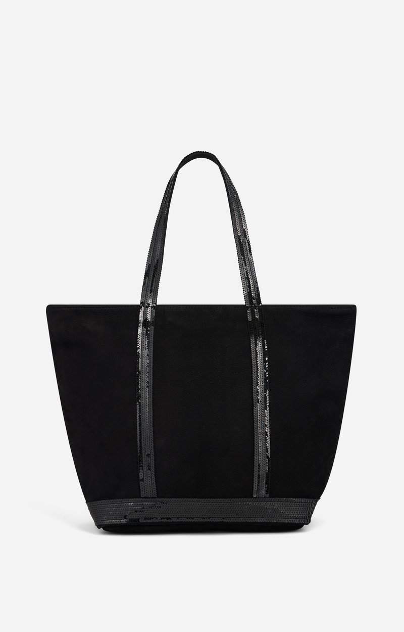 Nubuck Leather M Zipped Cabas Tote In leather, sequin trims Black Vanessa Bruno