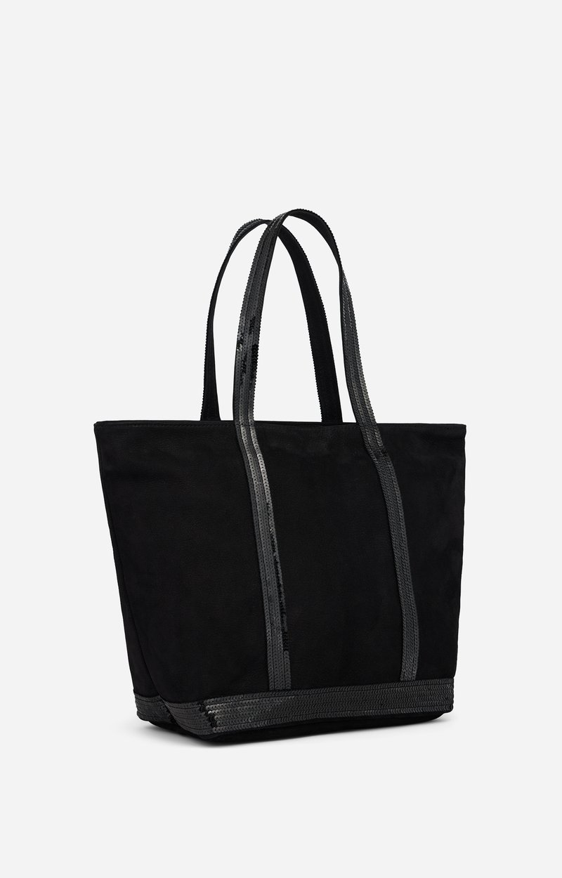 Nubuck Leather M Zipped Cabas Tote In leather, sequin trims Black Vanessa Bruno