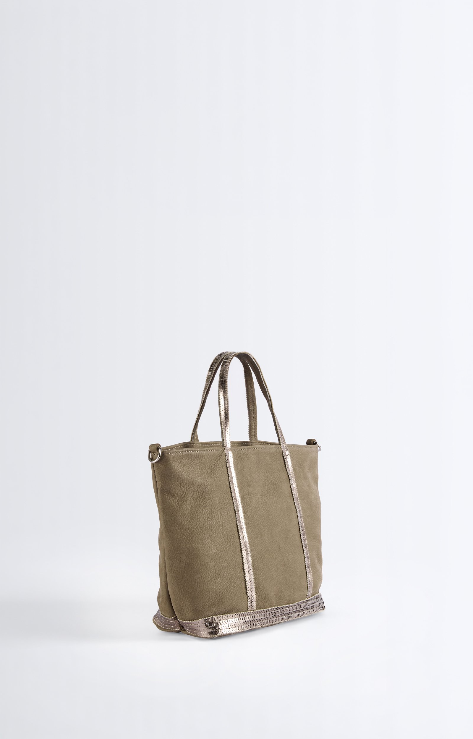 Nubuck Leather S Zipped Cabas Tote In leather, sequin trims ELEPHANT Vanessa Bruno