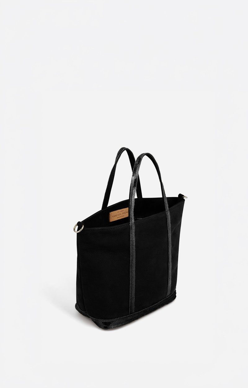 Nubuck Leather S Zipped Cabas Tote In leather, sequin trims Black Vanessa Bruno