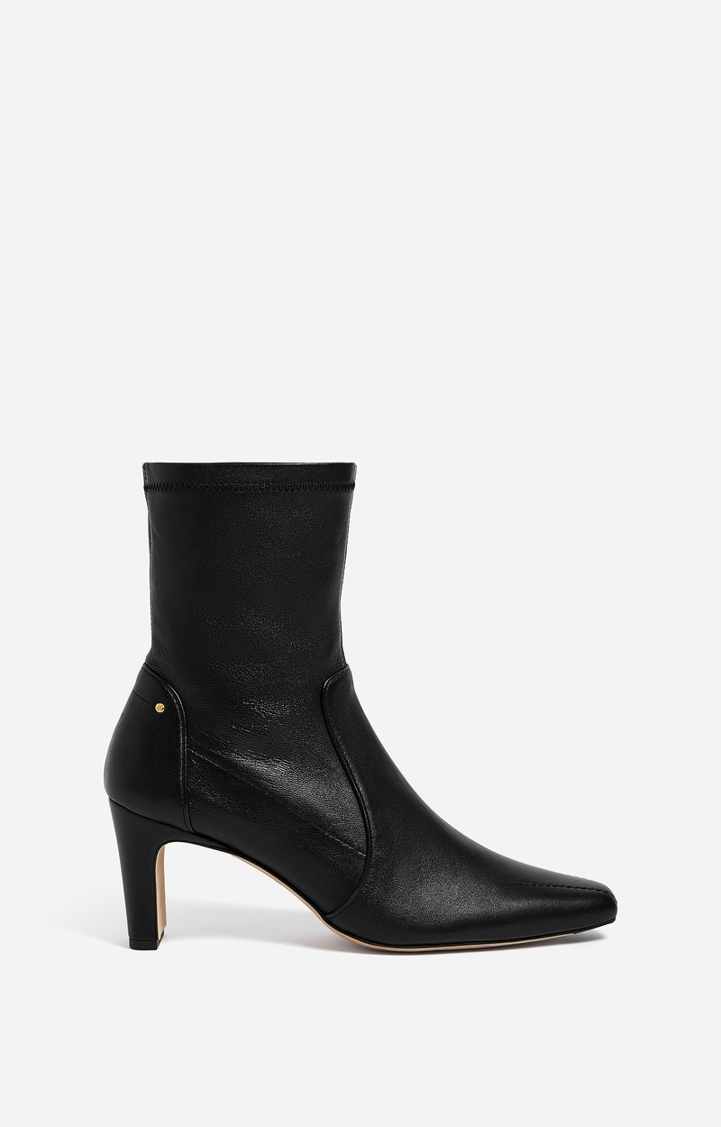 Soft Leather Ankle Boots Smooth lambskin, dress heel Black Vanessa Bruno