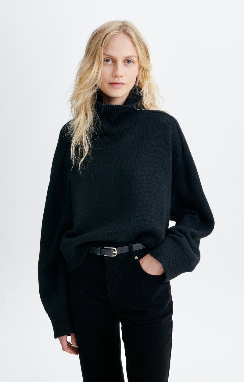 Ballerine Sweater, Oversized roll-neck jumper in wool and yak