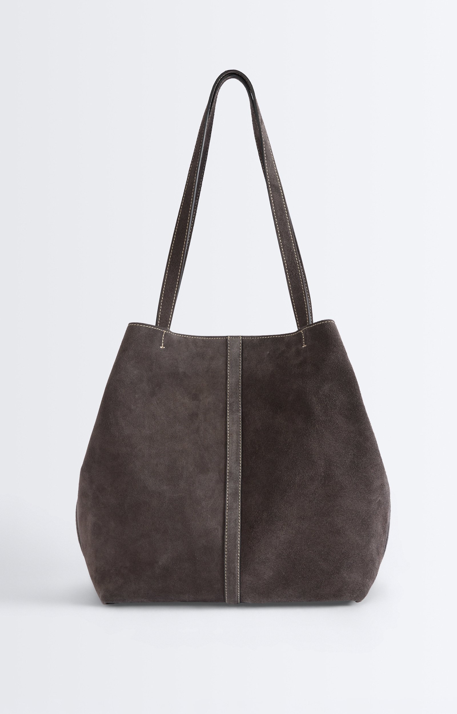 Large Calf Leather Daily Tote Suede leather tote, large size Alloy Vanessa Bruno