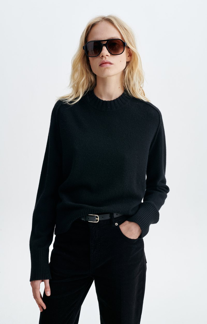 Fresia Sweater Round-neck jumper in wool and yak Black Vanessa Bruno