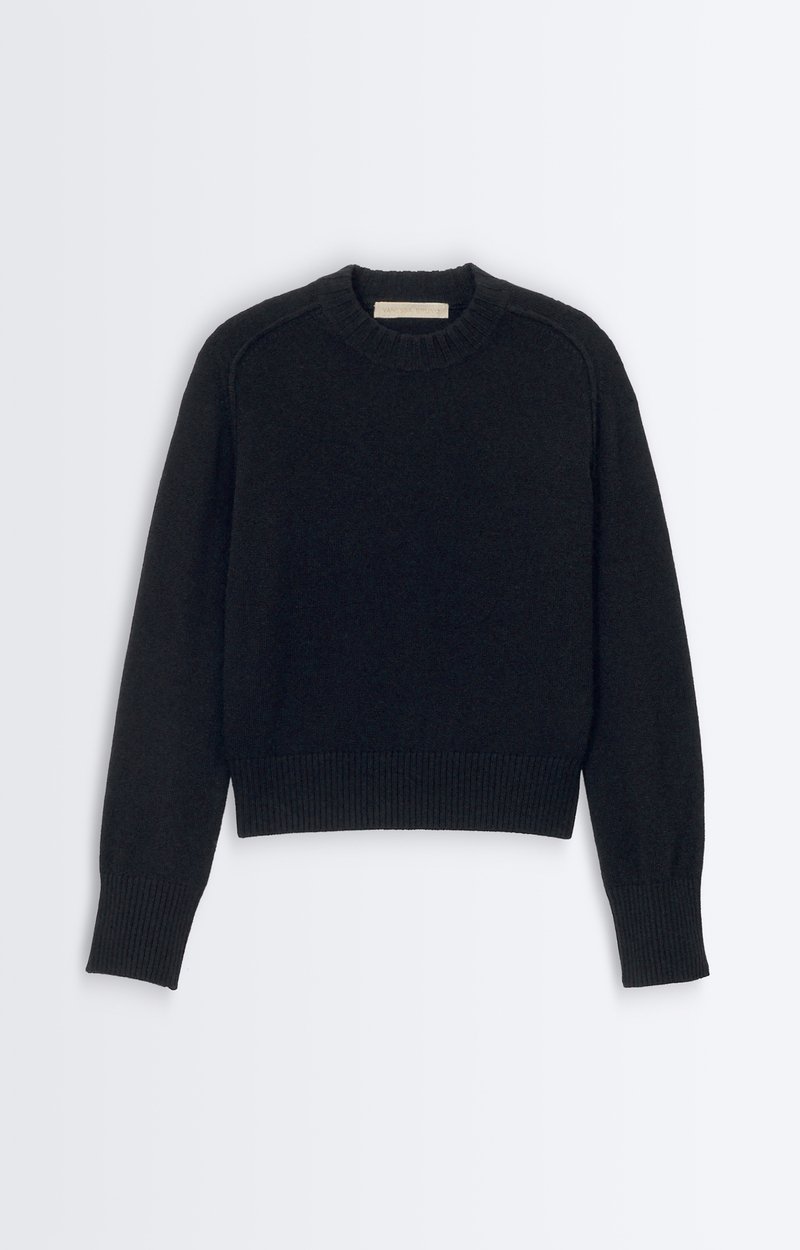 Fresia Sweater Round-neck jumper in wool and yak Black Vanessa Bruno