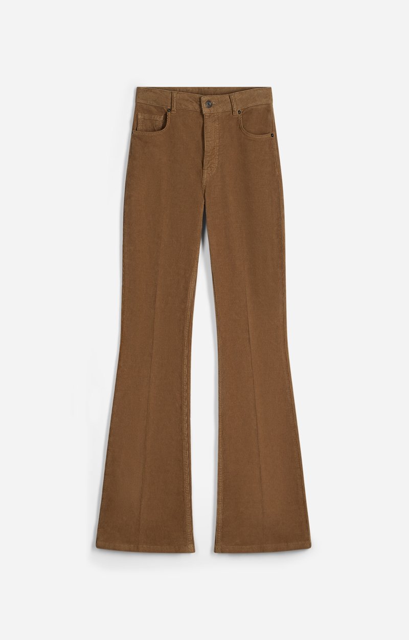Ethan Trousers High-waisted flared corduroy trousers Fawn Vanessa Bruno