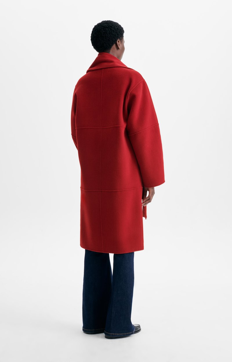 Helie Coat Double-face wool coat and scarf CHERRY Vanessa Bruno