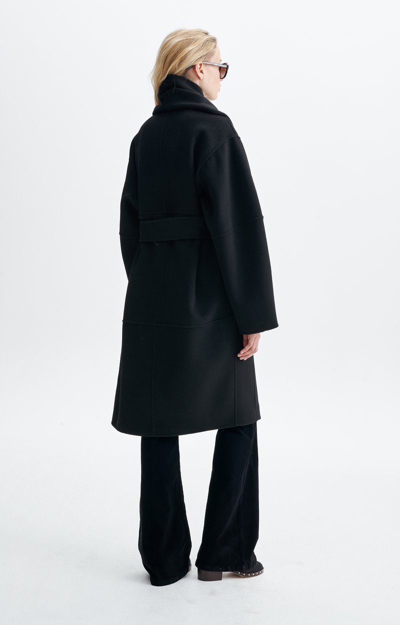 Helie Coat Double-face wool coat and scarf Black Vanessa Bruno