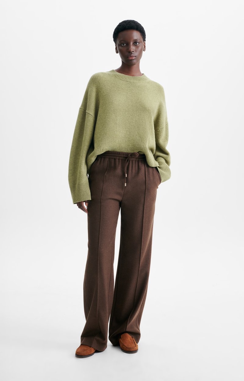 Cliff Trousers Wide-leg pleated trousers, elasticated waist Classic Brown Vanessa Bruno